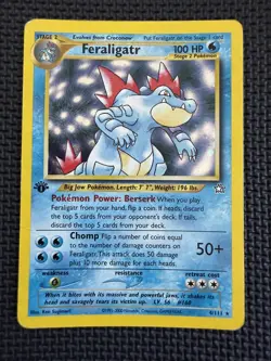 Feraligatr 1st Edition 4/111 Holo HP – Neo Genesis - Pokemon TCG - Image 1