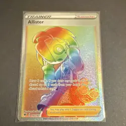 Pokemon Allister 192/185 Swsh04 Vivid Voltage Secret Rare Full Art Holo Trainer - Image 1