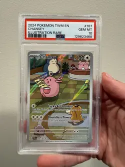 Pokemon TCG Chansey Illustration Rare Twilight Masquerade 187/167 PSA 10 - Image 1
