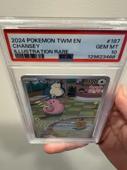 Pokemon TCG Chansey Illustration Rare Twilight Masquerade 187/167 PSA 10 - Image 5