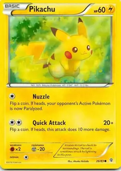 Pikachu 26/83 Generations Common NM Pokemon TCG - Image 1