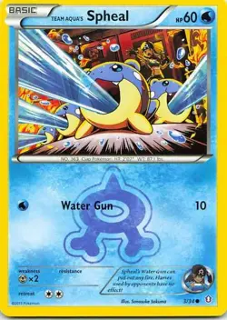 Team Aqua's Spheal 3/34 Double Crisis Common NM Pokemon TCG - Image 1
