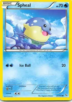 Spheal 24/106 Flashfire Common NM Pokemon TCG - Image 1