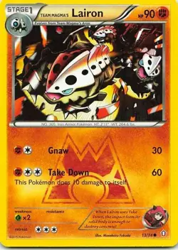 Team Magma's Lairon 13/34 Double Crisis Rare NM Pokemon TCG - Image 1