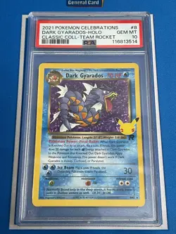 2021 Pokemon Celebrations Classic Collection Dark Gyarados Holo #8 PSA 10 - Image 1