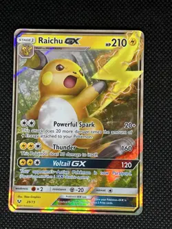 Pokemon Raichu GX Ultra Rare Holo 29/73 Shining Legends 2017 210 HP - Image 1