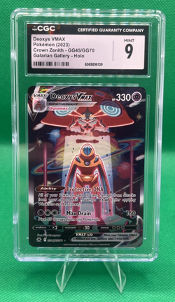Pokemon TCG Deoxys VMAX GG45 Crown Zenith Galarian Gallery Holo CGC 9 Mint ⭐ - Image 1