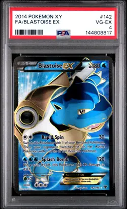 PSA 4 2014 Pokemon XY Full Art Blastoise EX 142/146 Holo Foil Rare - Image 1