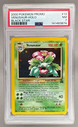 2000 Pokemon Black Star Promo 13 Venusaur Holo PSA 7 141483874 - Image 1