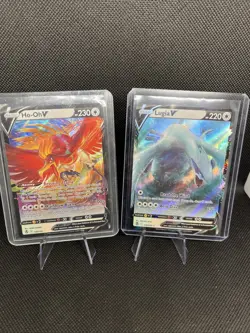 Pokemon TCG Lugia V 138 & Ho-oh V 140 Ultra Rare Silver Tempest NM - Image 1
