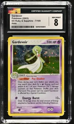 Gardevoir 7/109 Holo - 2003 Pokemon EX Ruby & Sapphire Holo CGC 8 - Image 1