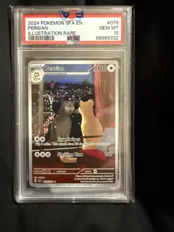 PSA 10 Persian Illustration Rare #078/064 Shrouded Fable Pokemon 2024 - Image 1