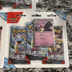Pokemon SV7 Stellar Crown 3-Pack Booster Blister Packs Set of 3 SEALED! - Image 3