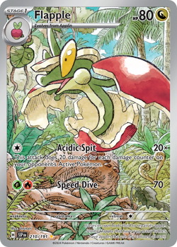 FLAPPLE 210/191 ILLUSTRATION RARE SURGING SPARKS POKEMON NEAR MINT - Image 1