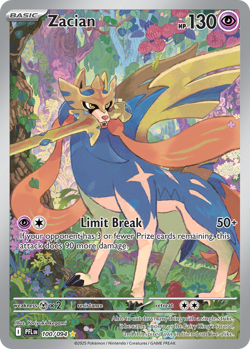 ZACIAN 100/094 ILLUSTRATION RARE PHANTASMAL FLAMES POKEMON NEAR MINT - Image 1