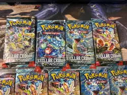 Pokemon TCG 11 Stellar Crown Booster Pack Lot FRESH / NEW / SEALED - Image 2
