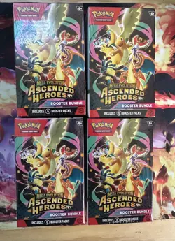 Pokemon TCG: Mega Evolution Ascended Heroes Booster Bundle - Lot of 4 SEALED - Image 1
