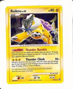 Pokemon Raikou Secret Wonders Cracked Ice Holo 16/132 2007 | LP - Image 1
