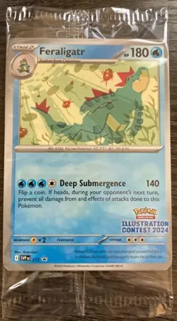 Pokemon Illustration Contest Promo Pack Feraligatr, Pikachu, & Toxtricity SEALED - Image 1