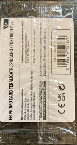 Pokemon Illustration Contest Promo Pack Feraligatr, Pikachu, & Toxtricity SEALED - Image 2