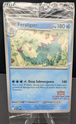 SEALED Pokemon 2024 Illustration Contest Promo Feraligatr Pikachu Toxtricity ex - Image 1