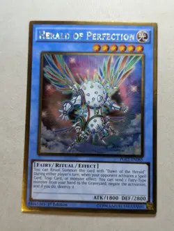 Yugioh Herald of Perfection PGL2 EN085 Gold Rare 1st ED - Image 1