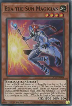 Yugioh Eda The Sun Magician LIOV-EN093 Super 1st Edition NM x3 Play Set - Image 1