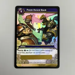 FOAM SWORD RACK WOW WORLD OF WARCRAFT TCG UNUSED GLADIATORS LOOT CARD 3/3 - Image 1