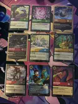 Disney Lorcana Instant Promo Collection Of 9 Different Promos - 7 Foil Versions - Image 1