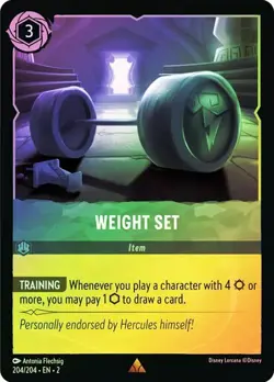 Disney Lorcana Weight Set 204/204 Cold Foil Rise of the Floodborn HOLO - Image 1