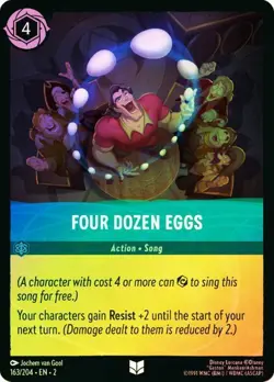 Disney Lorcana Four Dozen Eggs 163/204 Cold Foil Rise Of The Floodborn Holo - Image 1