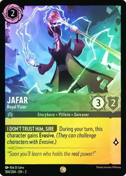 Disney Lorcana Jafar Royal Vizier 184/204 Cold Foil Holo Rise Of The Floodborn - Image 1
