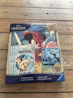 Lorcana Fabled Collector Starter Set - 4 Booster, Promo Card and Portfolio - Image 1