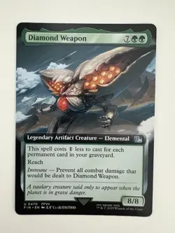 Diamond Weapon Borderless MTG Magic the Gathering Card NM Near Mint FIN - Image 1