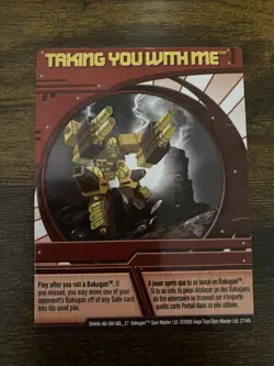 Bakugan Card - Taking You With Me - Red Ability Card - BA466 - 27/48i - 2008 - Image 1