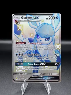 Pokemon Glaceon GX SV55/SV94 Hidden Fates Shiny Vault Full Art Holo Rare Card - Image 1