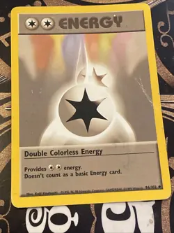 Pokemon Card TCG Double Colorless Energy Normal Uncommon Base Set 2 124/130 NM - Image 1