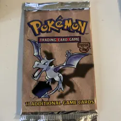Pokemon WOTC Fossil Booster Pack Sealed 11 Cards Aerodactyl Art English - Image 5