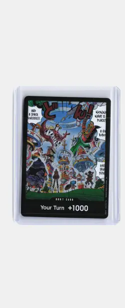 DON!! Card One Piece The Azure Sea's Seven #OP14 Foil Your Turn +1000 - Image 1