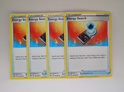 4x Energy Search 161/202 Sword & Shield Base Set Regular Uncommon Pokemon Card - Image 1