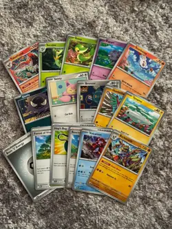 Pokemon TCG 16 Card Lot Scorbunny Talonflame Servine Skitty Bronzor - Image 2