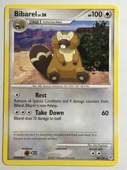 Bibarel Diamond and Pearl 20/130 MP-LP Pokemon Card - Image 1