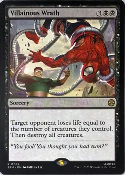 Villainous Wrath 74 Rare Marvel's Spider-Man Magic: The Gathering Near Mint - Image 1