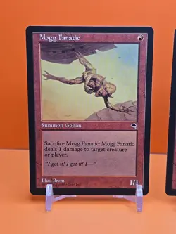 🔴🔴🔴 (2) 1997 Magic The Gathering TEMPEST MOGG FANATIC PLAYED 🔴🔴🔴 - Image 2