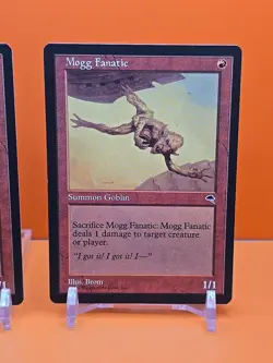 🔴🔴🔴 (2) 1997 Magic The Gathering TEMPEST MOGG FANATIC PLAYED 🔴🔴🔴 - Image 3
