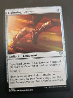 Lightning Greaves Commander Masters MTG Regular Near Mint - Image 1