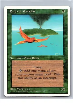 MTG Birds of Paradise 4th Edition Lightly Played Classic Mana Dork - Image 1