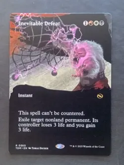 MTG Inevitable Defeat Borderless TDM R 0360 - Tarkir Dragonstorm - Rare - Magic - Image 1