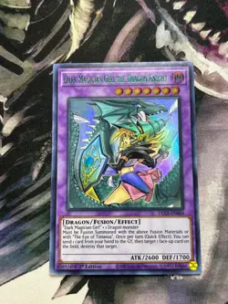 Yugioh Dark Magician Girl The Dragon Knight DLCS-EN006 Ultra Alt Art 1st GREEN - Image 1