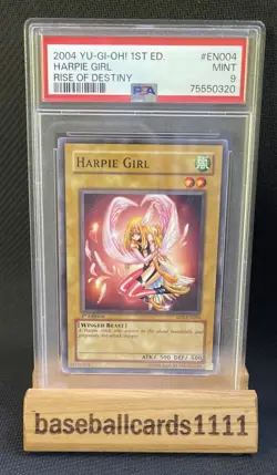 Yugioh Harpie Girl RDS-EN004 1st Ed Rise of Destiny PSA 9 MINT Uncensored Art NS - Image 1